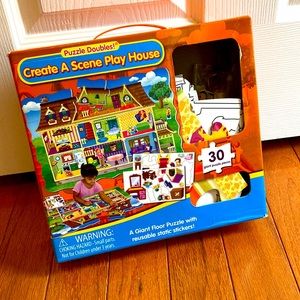 Puzzles doubles 30 pieces create a screen play house.